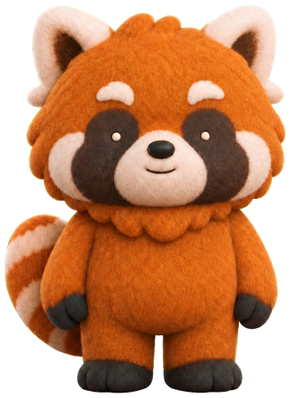 Ember, the red panda companion